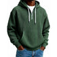 Felpa con cappuccio in velluto a coste da uomo casual con mezza zip
