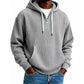 Felpa con cappuccio in velluto a coste da uomo casual con mezza zip
