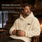 Felpa con cappuccio da uomo invernale foderata in pile, motivo jacquard, maniche lunghe, pullover per abbigliamento casual e outdoor