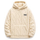 Felpa con cappuccio da uomo invernale foderata in pile, motivo jacquard, maniche lunghe, pullover per abbigliamento casual e outdoor
