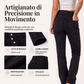 Jeans asimmetrici a vita alta con incrocio per donna
