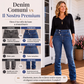 Jeans asimmetrici a vita alta con incrocio per donna