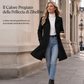Cappotto slim da donna elegante con bottoni singoli
