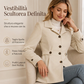 Cappotto slim da donna elegante con bottoni singoli