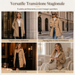 Cappotto slim da donna elegante con bottoni singoli