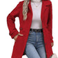 Cappotto slim da donna elegante con bottoni singoli