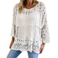 Maglione da donna in maglia uncinetto con scavi