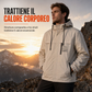 Giacca a vento outdoor da uomo con cappuccio staccabile