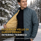 Cappotto imbottito da uomo con rivestimento in pile per l'inverno