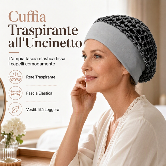 🔥SCONTO DEL 50%! 📣Cappuccio per capelli in rete a fascia larga elastico e traspirante, copricapelli traforato