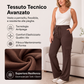 Pantaloni cargo a zampa da donna con vita alta e coulisse