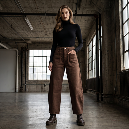 👖 Pantaloni da donna a vita alta e gamba larga – Eleganti pantaloni a gamba larga con vestibilità comoda e look moderno ✨