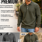⏰ Ultimo Giorno di Saldi – SCONTO 50% ✨Maglia da uomo con lavorazione a nido d'ape, maniche lunghe e colletto