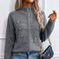 Giubbotto maglione casual da donna con doppie cerniere