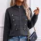 Giubbotto maglione casual da donna con doppie cerniere
