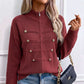 Giubbotto maglione casual da donna con doppie cerniere