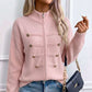 Giubbotto maglione casual da donna con doppie cerniere