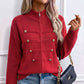 Giubbotto maglione casual da donna con doppie cerniere