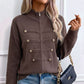 Giubbotto maglione casual da donna con doppie cerniere