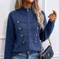 Giubbotto maglione casual da donna con doppie cerniere