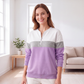 ⏰ Ultimo Giorno di Saldi – SCONTO 50% ✨Felpa da donna con mezza zip e design a blocchi di colore