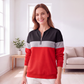 ⏰ Ultimo Giorno di Saldi – SCONTO 50% ✨Felpa da donna con mezza zip e design a blocchi di colore