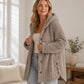 ⏰ Ultimo Giorno di Saldi – SCONTO 50% ✨Giacca di peluche con cappuccio da donna, vestibilità ampia