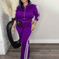 ✨ Elegante tuta da allenamento per donna – Set a 2 pezzi con giacca a maniche lunghe e pantaloni, eleganza sportiva e vestibilità comoda 👟