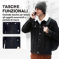 Giacca di jeans casual da uomo foderata in sherpa
