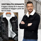 Giacca di jeans casual da uomo foderata in sherpa