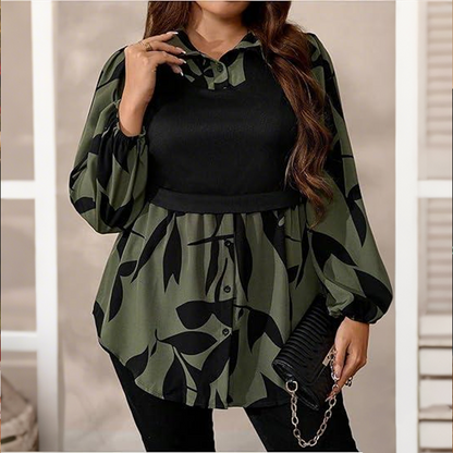 ⏰ Ultimo Giorno di Saldi – SCONTO 50% ✨Camicia stampata elegante da donna finta a 2 pezzi