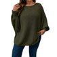 🔥SCONTO DEL 50%! 👚Maglione da donna lavorato a maglia con maniche a pipistrello e taglio ampio