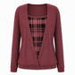 🔥SCONTO DEL 50%! 👚Maglione a quadri da donna effetto strato