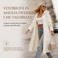 🔥SCONTO DEL 50%! 👚Cardigan lavorato a maglia lungo con cappuccio da donna