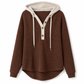 Felpa con cappuccio in maglia oversize da donna