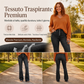 Jeans a zampa stretch a vita alta da donna