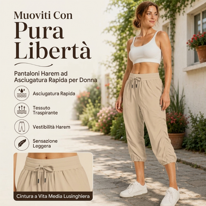 Pantaloni corti da donna leggeri e ad asciugatura rapida