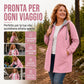 Giacca da donna casual impermeabile con cappuccio