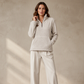 🔥SCONTO DEL 50%! 👚Pullover da donna comodo e morbido con zip corta a mezzo collo e taglio ampio