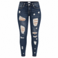 🔥SCONTO DEL 50%! 👖Jeans skinny strappati a vita alta da donna, pantaloni in denim elasticizzato effetto usurato