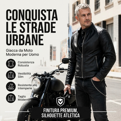 ⏰ Ultimo Giorno di Saldi – SCONTO 50% ✨Giacca da uomo in pelle PU aderente