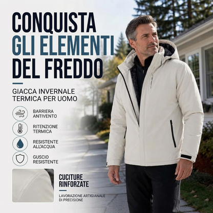 ⏰ Ultimo Giorno di Saldi – SCONTO 50% ✨Giacca da uomo con cappuccio, impermeabile e foderata in peluche