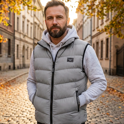 Gilet da uomo imbottito con colletto rialzato