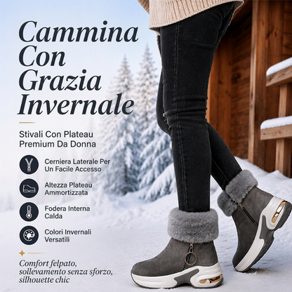 Stivali da neve antiscivolo caldi da donna per l'inverno