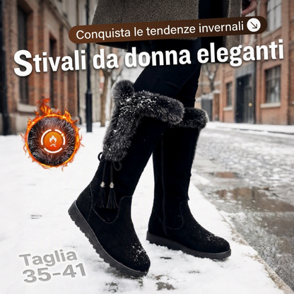 Stivali da donna al polpaccio, caldi, antiscivolo e resistenti all'usura