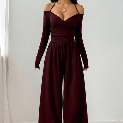 ⏰ Ultimo Giorno di Saldi – SCONTO 50% ✨Tuta elegante da donna con scollo all'americana e scollo a V profondo