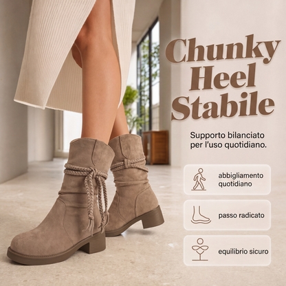🔥SCONTO DEL 50%! 👢Stivali casual morbidi a polpaccio medio da donna