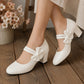 ⏰ Ultimo Giorno di Saldi – SCONTO 50% ✨Scarpe eleganti da donna con tacco grosso e cinturino con fiocco