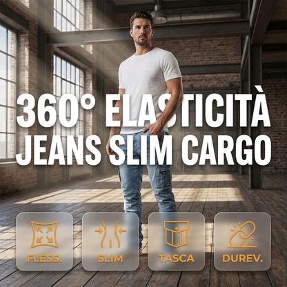 🔥SCONTO DEL 50%! 👖Pantaloni cargo di jeans slim fit