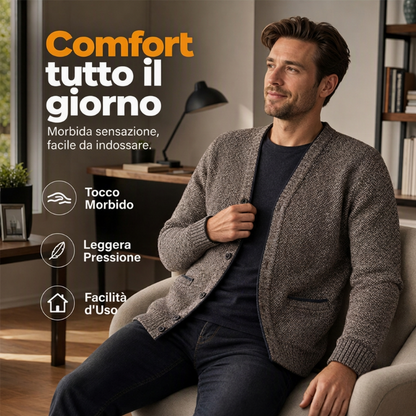 🔥SCONTO DEL 50%! 👔Cardigan lavorato a maglia da uomo casual con bottoni